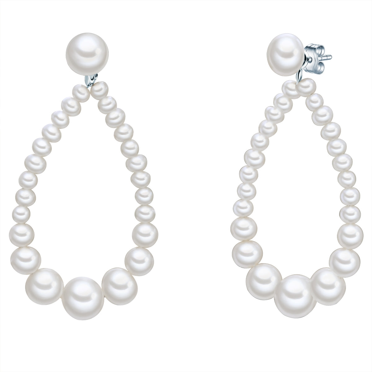 Catena da 4 mm con perle d'acqua dolce rotonde - Argento 925 x20cm - Perles & Co